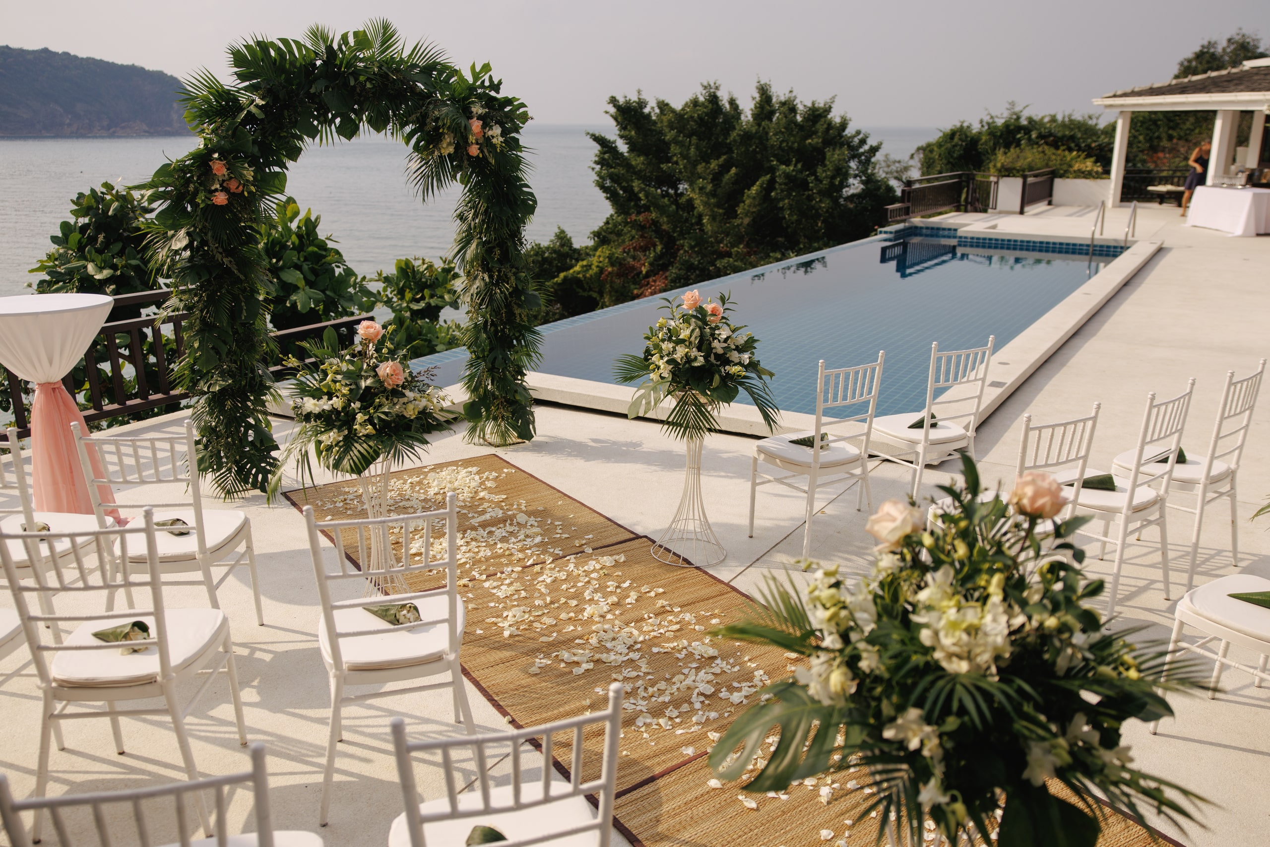 villa wedding Seaview decoration