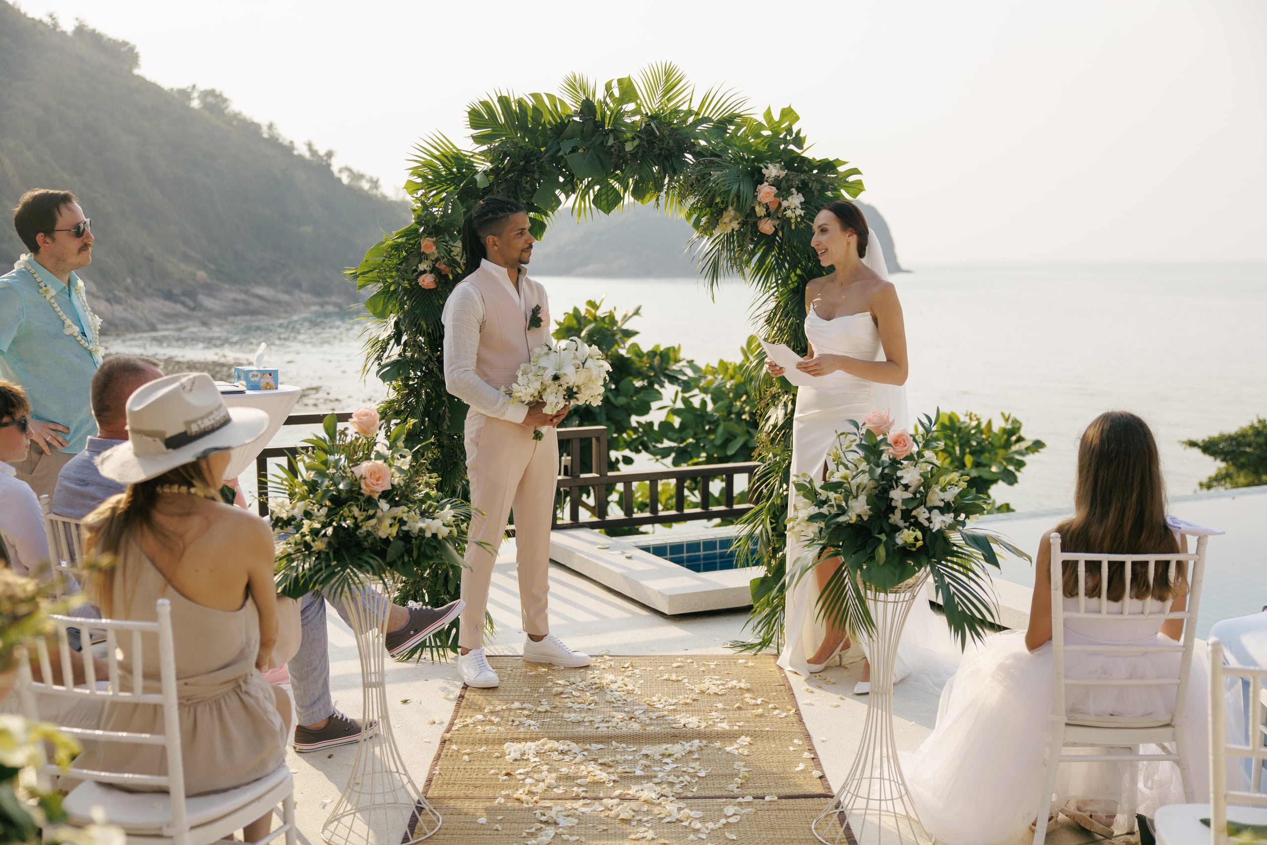 wedding ceremony couple