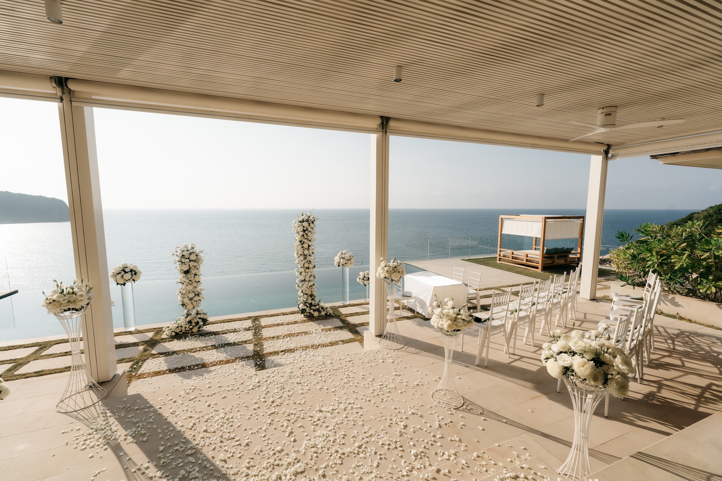 seaview villa wedding location decoration