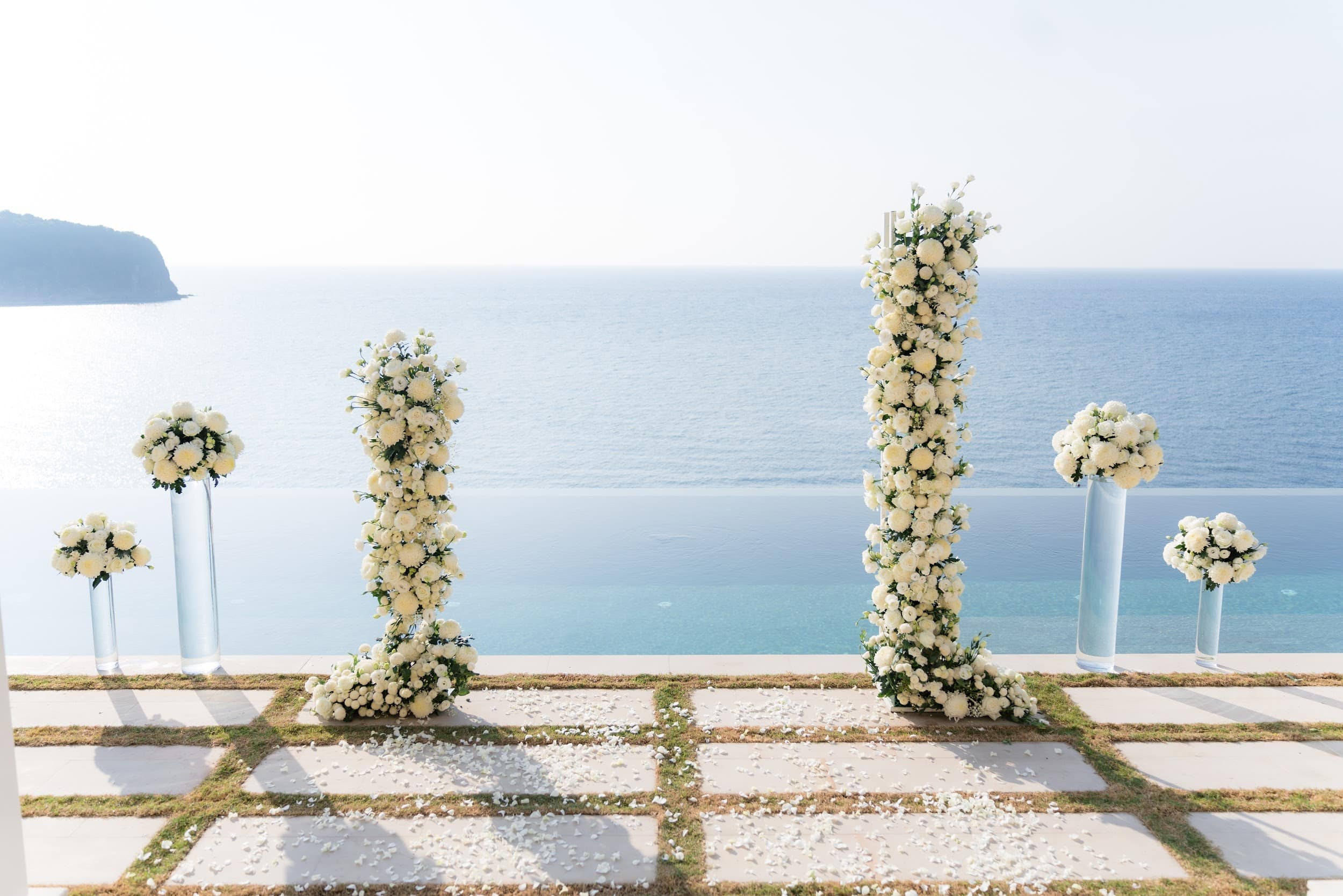 seaview villa wedding location decoration