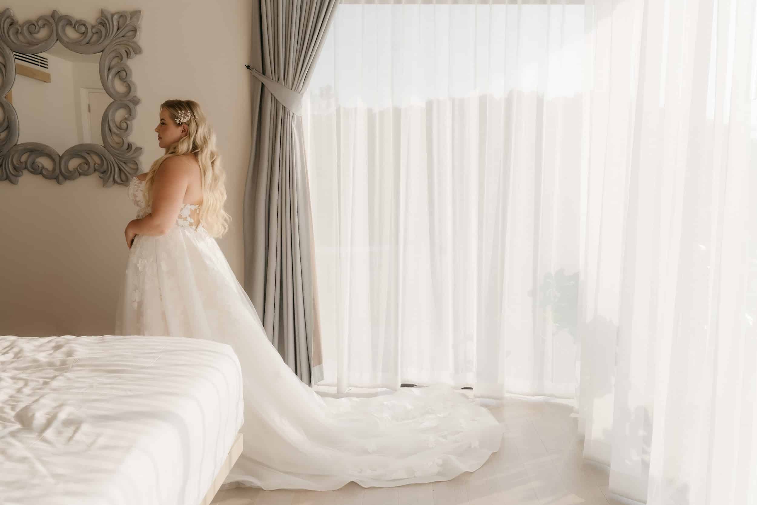 wedding bride getting ready