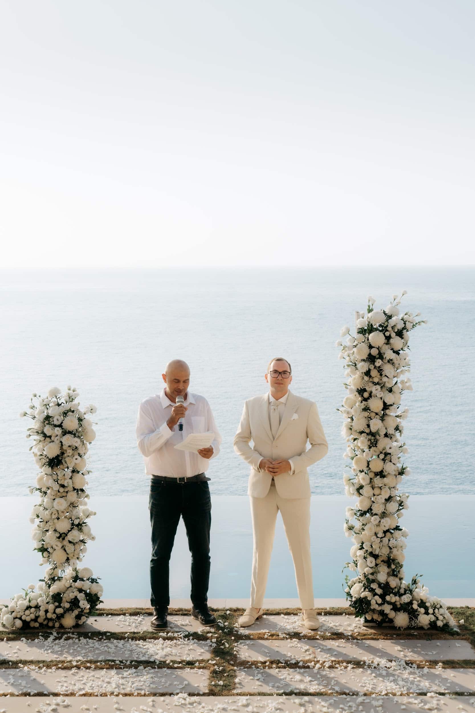 wedding ceremony groom