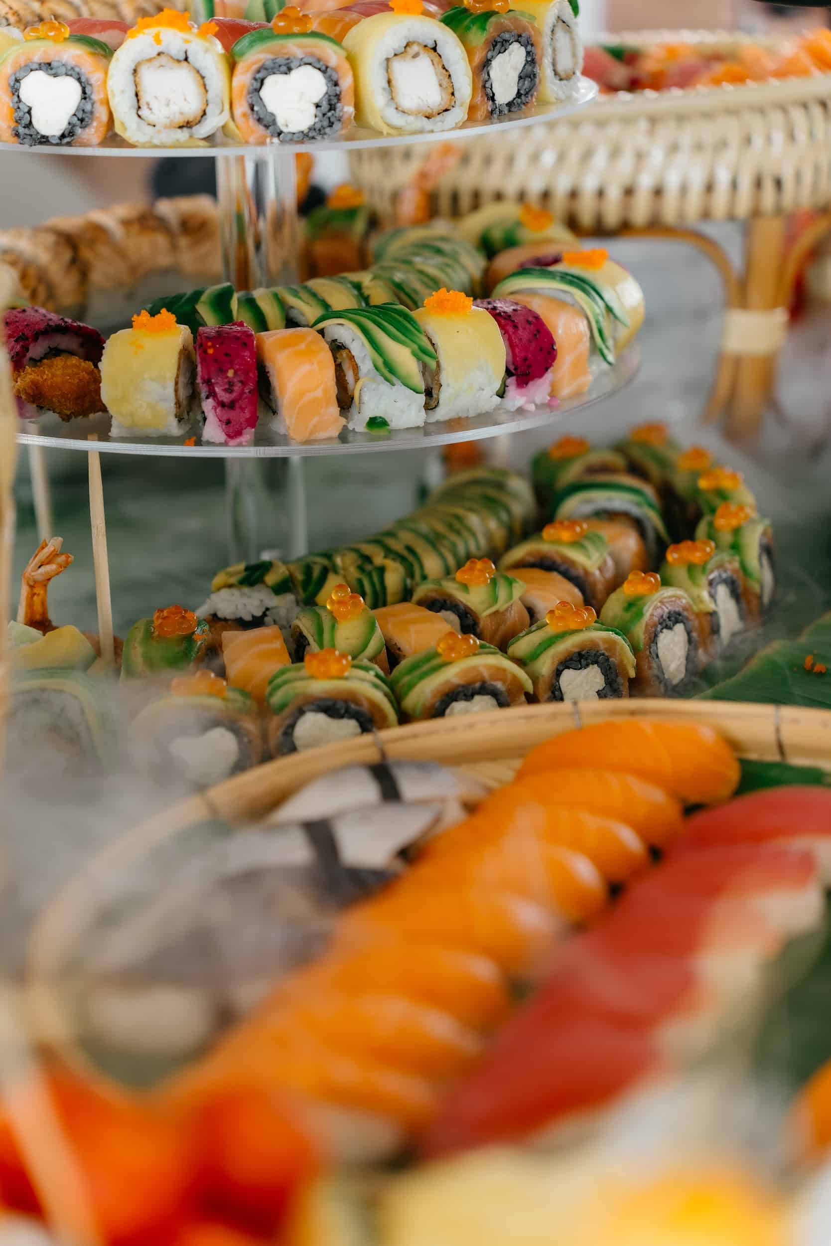 wedding food sushi