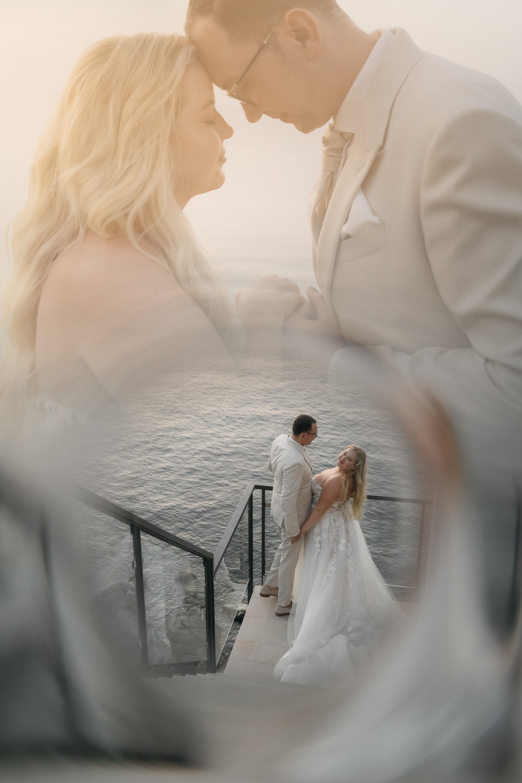 wedding couple sunset shooting