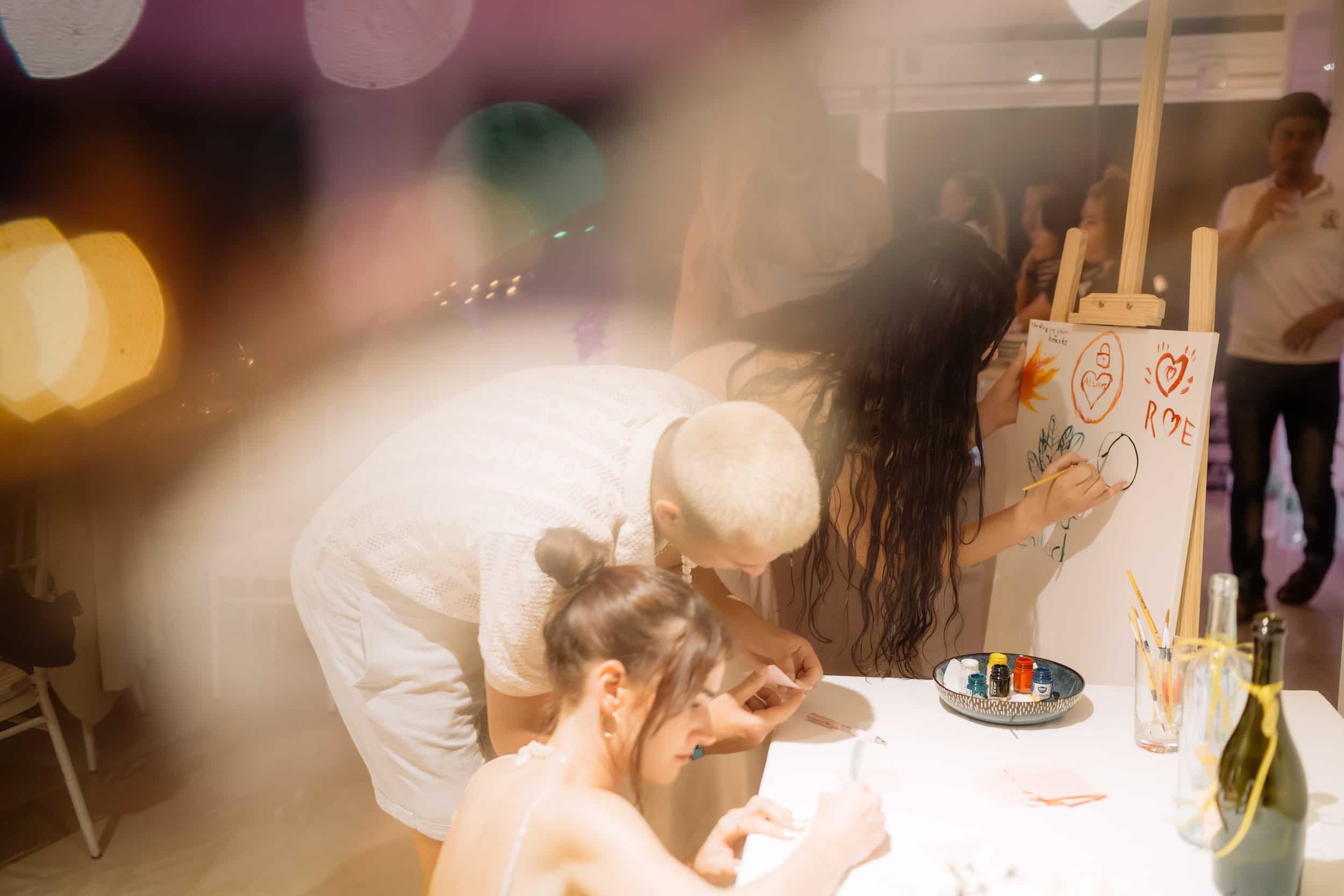 wedding party painting